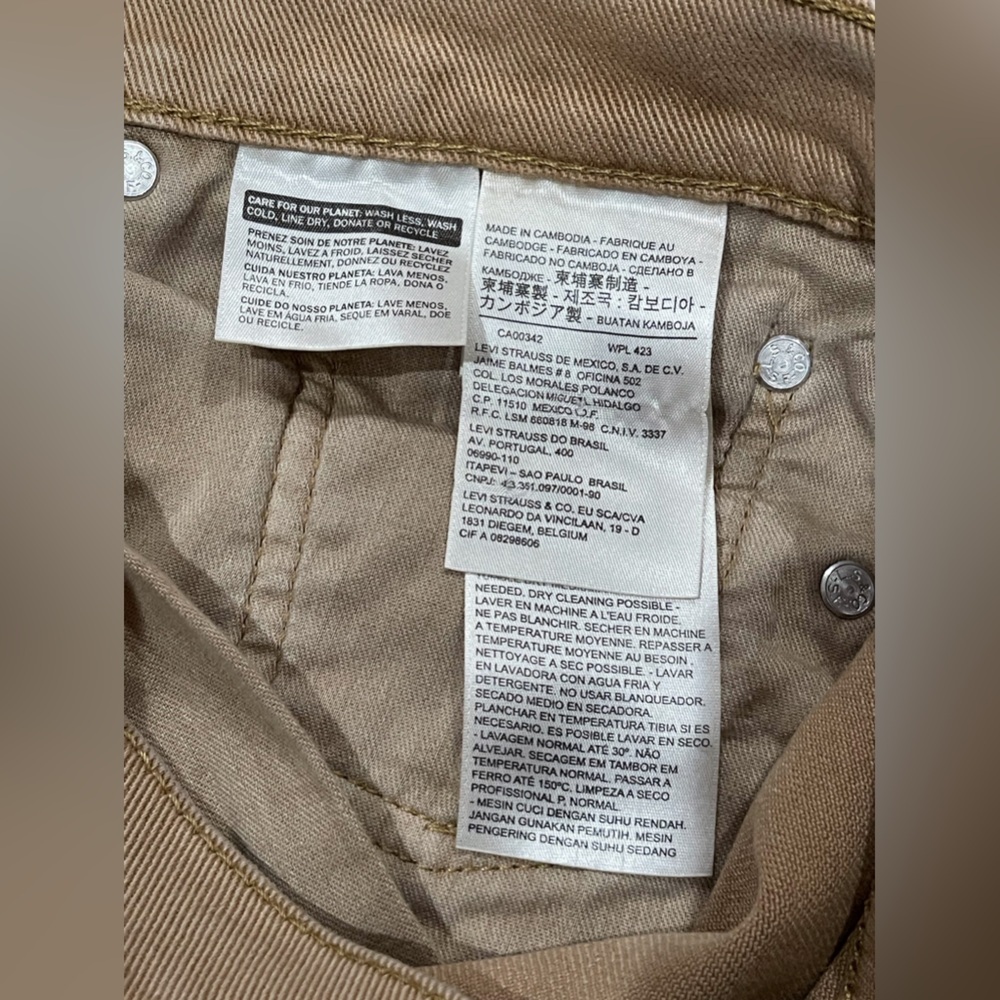 Levi’s Wrangler Men's Khaki Straight Jeans - Picture 7 of 16
